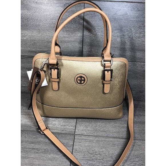 Giani Bernini | Saffiano Dome Satchel (Champagne) - Picture 1 of 6